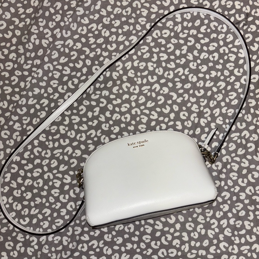 White Kate Spade Cameron Dome Crossbody